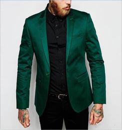 Custom Made Green Jacket Mens Suits for Wedding Peaked Lapel One Button Wedding Tuxedos Only Jacket292e