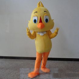 2018 High quality hot Adult size Cartoon Yellow Chick mascot Little Cute Birds Custom fancy costume