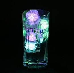 Rose Flash Ice Cube LED Light Polychrome Flashing Cube Waterproof Colour Changing Lamp Light Up Bar Club Wedding Party