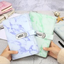 Vintage Classic Journal diary leather Cover Business notepads office Notebook with lock travel code bbooks fashion Note Book