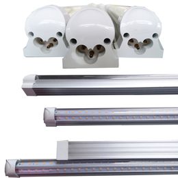 T8 Tube LED V Shape Integrate 4ft 5ft 6ft 8ft Double Side Power LED Tube Factory Price Cooler Door Lighting 100LM