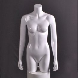 High Quality Fashionable Female Upper Body Mannequin Gloss White Model Hot Sale