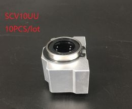 10pcs/lot SCV10UU SC10SUU 10mm shorter linear case unit linear block bearing blocks for cnc router 3d printer parts