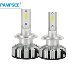 PAMPSEE Super Mini Size 12V H1 Led H7 H4 H11 Car Headlight Bulbs 10000LM Auto 9005 HB3 9006 HB4 SMD Chip Automobiles Headlamp