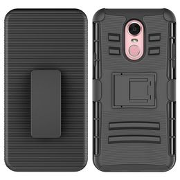 For LG Stylo 4 k10 2018 Armor Hybrid Case PC Sillicon 3 in 1 Combo Holster Belt Clip Protective Defender Kickstand Phone Cover