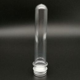 40 ml transparent mask bath salt test PET tube pressure sensitive seal cosmetic tube with Aluminium cap LX2442