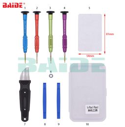 With Plastic Box 10 in 1 Repair Tools Kit Pry Opening Tool for iPhone 5S iPhone 7 iPhone X 50set / lot