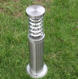 Outdoor Pole Rod Bollard Light Column Post Lamp LED Modern Stainless Steel Waterproof Outdoor Lawn Light Lamps AC 85-265V