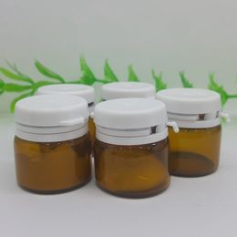 New Arrival Promotion 5ml Glass Amber Essential Oil Bottle Plastic Cap Small Sample Test Container 5g Vial F600