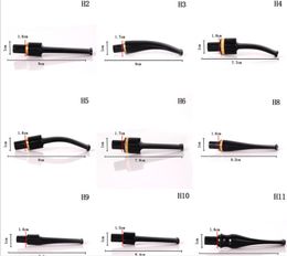 New black tail and ring handle for cigarette handle fittings. 10mm Philtre can clean acrylic bending straight cigarette holder.