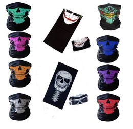 Мотоцикл Scary Half Face Mask SKULL Призрачного Face ветрозащитного Beanie Открытого Спорт Лыжные маски Шапка Bicyle велосипед Балаклавы Bonnet шарф Люди