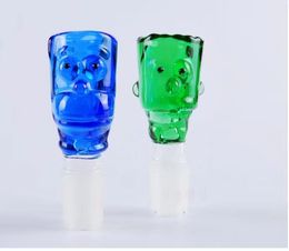 Colour cartoon bubble head Wholesale bongs Oil Burner Glass Pipes Water Pipes Glass Pipe Oil Rigs