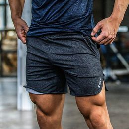Mens gym cotton shorts Run jogging sports Fitness bodybuilding Sweatpants male profession workout Crossfit short pants