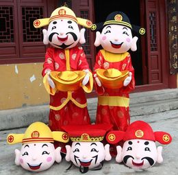 2018 High quality hot Chinese New Year god of prosperity costume caishen mascot costume the god of fortune mascot costume suit for adult