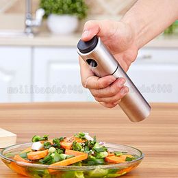 BE179 Newest Silver Stainless Steel Oil Sprayer Cooking Utensils Olive Pump Spraying Oil Bottle