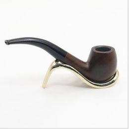 Black Sandalwood Pipe Ebony Handmade Bucket Acrylic Crooked Handle