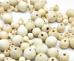 Free Shipping 500pcs Natural Round Loose Wood Beads Spacer Beads For Jewelry Making European DIY 6 8 10 12 14mm