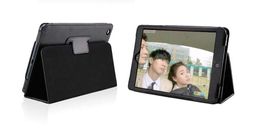 Brand New PU Tablet Case For iPad 2/3/4 Mini 1/2/3/4 Air/Air2 Pro9.7 two folding Leather Case Shockproof waterproof Drop resistance DHL Free