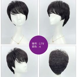 Fashion Chic Shor Straight Cut #4 Colour Synthetic Hair Cosplay Wigs For Women