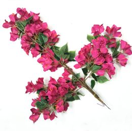 2pcs Artificial Bougainvillaea glabra Flower Branch For Plant Wall Background Wedding Home Hotal Office Bar Decorative