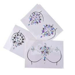 Sex Product Women Bra Breast Pasties Adhesive Stickers Body Paint Accessories Crystal Nipple Stickers Chest1297k
