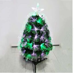 60 CM 110V Artificial Christmas Tree Plant Fake Fibre Optics Christmas Tree Plant for home Christmas Xmas decor