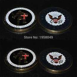 Wholesale 50pcs/lot,NEW U.S.Navy Armor of God Challenge Coin,Free shipping