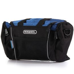 Roswheel 5L Bike Handlebar Bag Bicycle Front Tube Pocket Shoulder Pack Riding Cycling Supplies