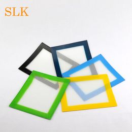 Glass Fibre food grade silicone 14*11.5 cm heat resistant concentrate bho wax slick oil square shape non stick silicone baking mat pads