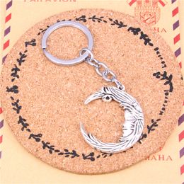 Keychain man in the moon face Pendants DIY Men Jewellery Car Key Chain Ring Holder Souvenir For Gift