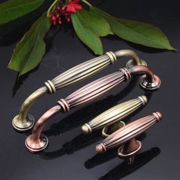 pitch 128mm single hole pull antique cabinet door handle drawer knob bronze hand drawer cupboard closet Building Supplies