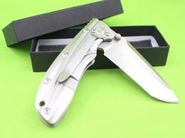 Drop Shipping Allvin Manufacture Flipper Folding Knife 9Cr18 Satin Tanto Blade Steel Handle Ball Bearing EDc Knives