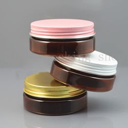 40Pcs 50g Cosmetic Empty Jar Pot Eyeshadow Makeup Face Cream Container Bottle Fashion Design Brown Capacity
