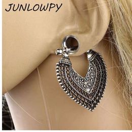 JUNLOWPY Dangle Ear Gauges Flesh Tunnel Plugs Earring Expander Body jewelry Stretcher Ear Tunnel Kits 00G For Woman