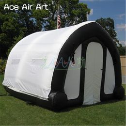 Customised inflatable tunnel marquee work shop emergency responder shelter with removable curtains and strong base tube for sale