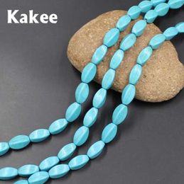Kakee Tube Style Charms Natural Gem Stone Turquoises Beads for Jewellery Making DIY Materials Handmade Fashion Earring Bracelets