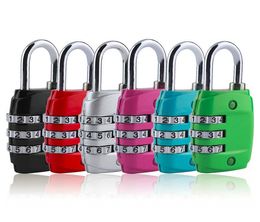 New Mini Code Lock Zinc Alloy Security 3 Combination Travel Suitcase Luggage Code Lock Padlock Free shipping