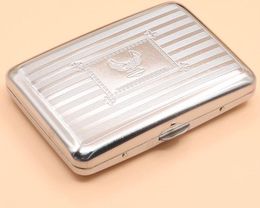 Stainless iron metal cigarette case embossing, carving, pressure resistant cigarette case, portable smoking set for men
