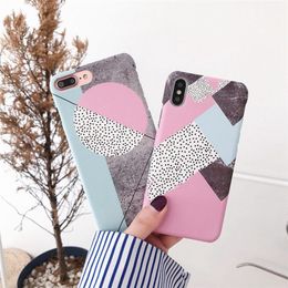 New Arrival Colourful IMD Marble Case Soft TPU Back Cover with 5 design phone cases For iPhone X 6 6S 7 8 Plus