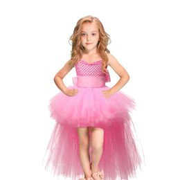 New Europe Baby Girls Party Dress Kids Bubble Skirt Children Princess Dresses 5 Colors W264