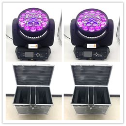 4 pieces with flightcase Disco DJ Light Ring Controle Zoom Wash Beam Hybrid Multichips 19x 12 Watt 4in1 rgbw LED Moving head