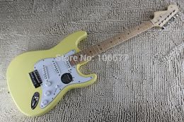 Right Handed Body Left Handed Headstock F ST Cream Yellow Electric Guitar