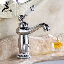 Basin Faucets Chrome Bathroom Faucet Ceramic Base Single Hole Brass Basin Sink Faucet Single Handle Water Mixer Taps Crane M-16