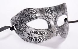 Retro Roman Mens Venice Masks Masquerade Mardi Gras Masks Halloween Costume Party Half Face Carving Mask Festival Party Cosplay Decoration