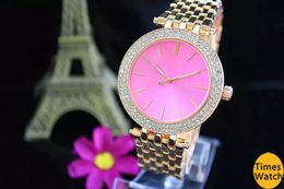 2018 Luxury Design Rose Gold Woman Diamond Watches Elegant Ladies Dresses Steel Strap Folding Buckle Crystal Wristwatch Gifts For Girls