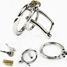 Chastity Devices Stainless Steel Male Chastity Belt Device Mens Bird Cage Fetish Lock #T90