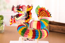 Free shipping Little paper dragon toy Dragon and lion dance Handicraft toys temple fair specialty of China Traditional souvenir