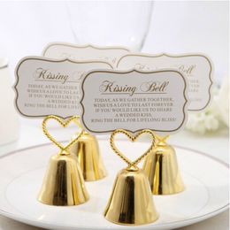 Wedding Favor Party "Kissing Bell" Silver Bell Place Card Holder Photo Holder Wedding Table Decoration Favors