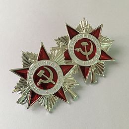 10 pcs The badge of war second of national Defence hero Soviet KGB silver plated patriotic Russian souvenir badge