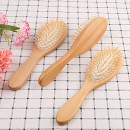 Natural Bamboo Brush Healthy Care Massage Hair Comb Anti Static Airbag Hairbrush Hair Styling Tool LX3207